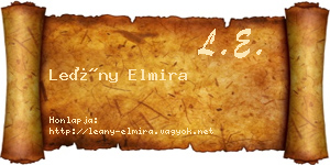 Leány Elmira névjegykártya