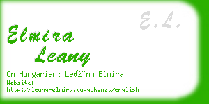 elmira leany business card